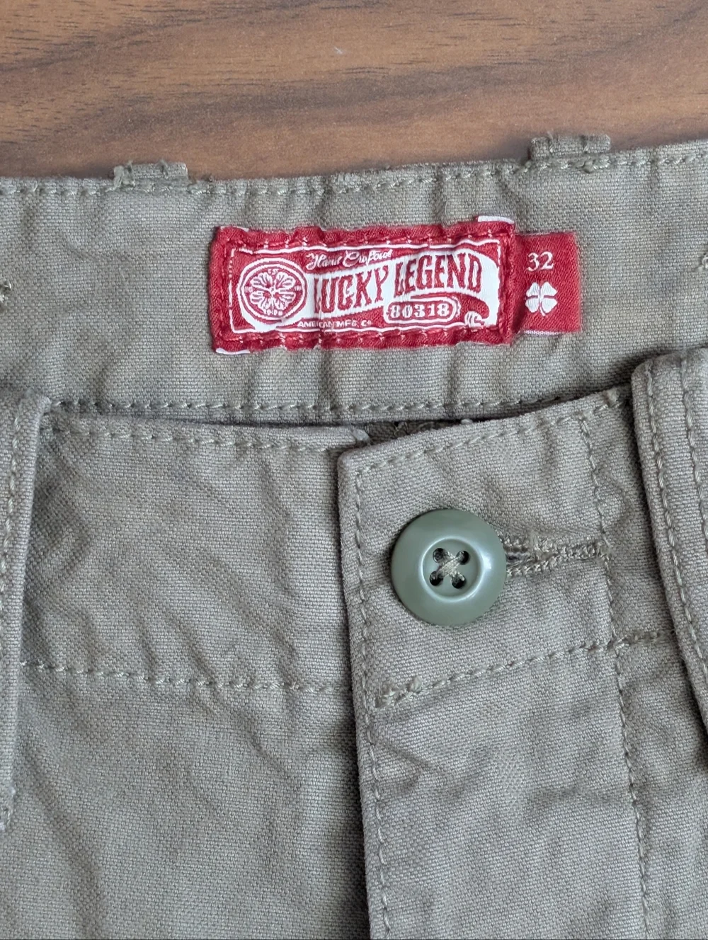 Lucky Brand Mens 32 Military Green Cargo RMen's Patchwork Cargo Pants - Olive - Picture 3 of 16